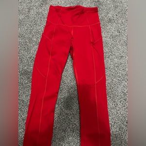 Red lululemon leggings